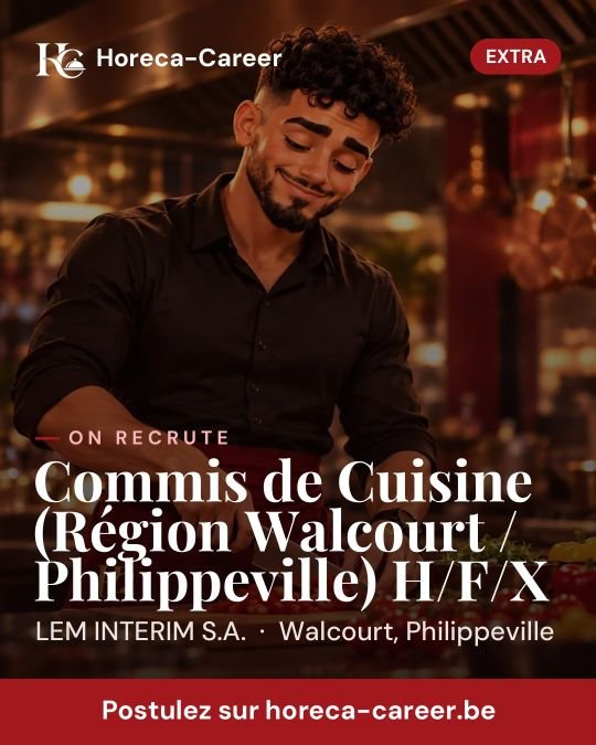 Commis de Cuisine (Région Walcourt / Philippeville) H/F/X — Walcourt, Philippeville