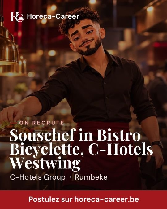 Souschef in Bistro Bicyclette, C-Hotels Westwing — Rumbeke