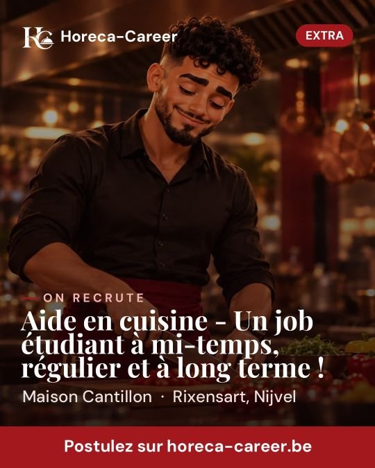 Aide en cuisine - Un job étudiant à mi-temps, régulier et à long terme ! — Rixensart, Nijvel