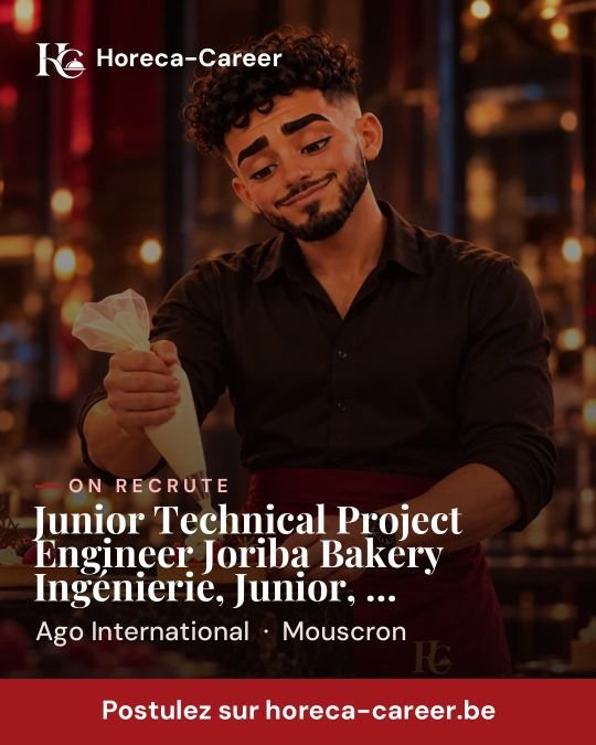 Junior Technical Project Engineer Joriba Bakery Ingénierie, Junior, Production Mouscron Plus d'informations — Mouscron