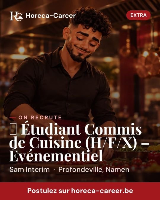 ‍ Étudiant Commis de Cuisine (H/F/X) – Événementiel — Profondeville, Namen